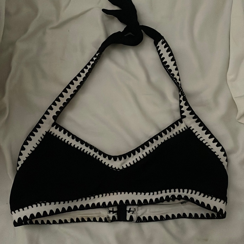 Seafolly black and white bathing suit top